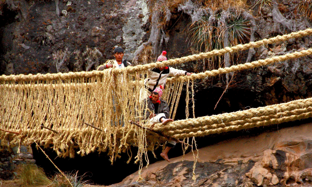 Puente de Qeswachaca- construcción tradicional